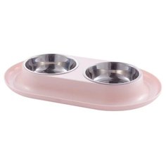 Миска NICOVAER двойная Спейс розовый