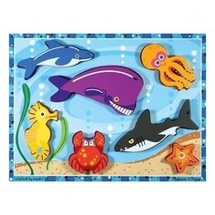 Рамка-вкладыш Melissa & Doug Морские обитатели (3728), 7 дет.