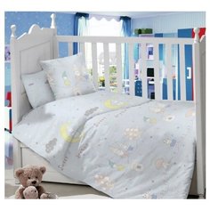 ЛайМ комплект Гномики (3 предмета, простыня на резинке) голубой