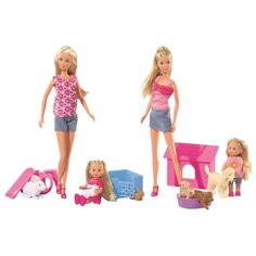 Набор кукол Steffi Love Штеффи и Еви со зверушками, 29 см, 5732156 Simba