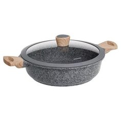 Сотейник Nadoba Mineralica 728415 28 см, с крышкой, серый
