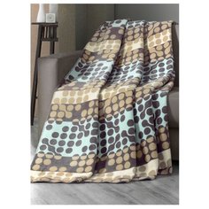 Плед KARNA хлопок NOKTA 3054/1, 150 x 240 см коричневый/голубой