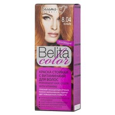 Белита-М Belita Color Стойкая краска для волос, 8.04, Коньяк