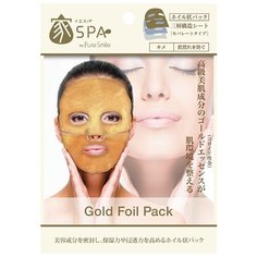 Sun Smile Home Spa фольгированная маска для лица Gold Foil Pack с коллоидным золотом, экстрактом чайного листа и гиалуроновой кислотой, 20 мл