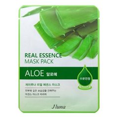 Juno тканевая маска Real Essence Mask Pack с алоэ, 25 мл