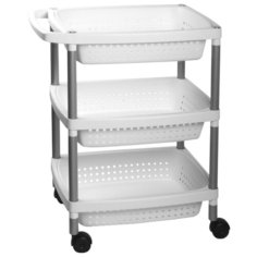 Этажерка TATAY с 3-мя поддонами, ШxГxВ: 52х36х63 см, белый