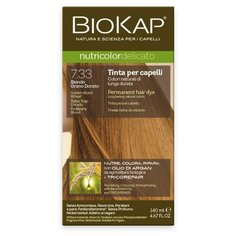 BioKap Nutricolor Delicato стойкая крем-краска для волос, 7.33 блондин золотистый пшеничный