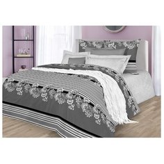 Постельное белье евростандарт Guten Morgen 881 70х70 см, поплин серый