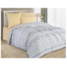 Постельное белье 1.5-спальное Guten Morgen Imagine (924) 70х70 см, перкаль желтый/серый