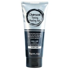 Farmstay гель-пилинг для лица Charcoal Toning Peeling Gel 180 мл 1 шт.