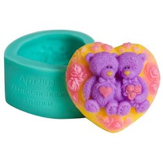 Форма для мыла Выдумщики.ru "Влюбленные мишки" силикон 804
