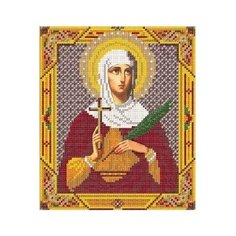 Канва для вышивания с рисунком NOVA SLOBODA Св. Татиана БИС-9029 19 х 22 см с рисунком