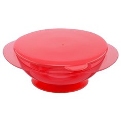 Тарелка Happy Baby на присоске с крышкой (15002) ruby