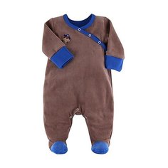 Комбинезон Наша мама размер 68, коричневый/синий