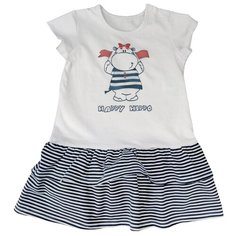 Платье Наша мама размер 80, белый/синий