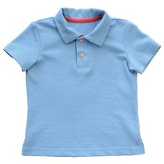 Поло Наша мама размер 98, голубой/розовый