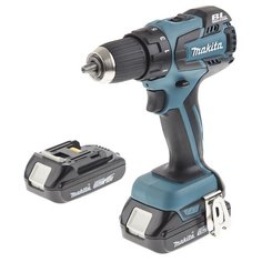 Аккумуляторная дрель-шуруповерт Makita DDF459SYE Li-Ion 1.5 А·ч 18 В х2 кейс 45 Н·м синий/черный