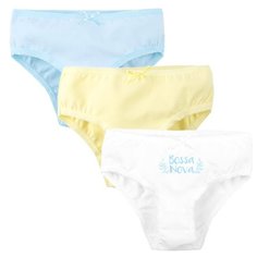 Трусики Bossa Nova 3 шт., размер 34, белый / желтый / голубой