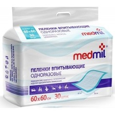 Пеленки впитывающие MEDMIL 60*60 см Оптима 30шт 4627104-431378