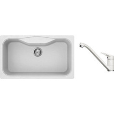 Кухонная мойка и смеситель Omoikiri Maru 86-WH белый (4993165, 4994164)