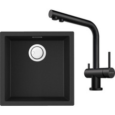 Кухонная мойка и смеситель Omoikiri Yamakawa 45-U/I-GB графит (4993781, 4994284)