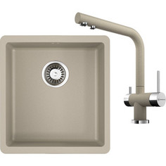 Кухонная мойка и смеситель Omoikiri Kata 40-U-SA 400x420 бежевый (4993422, 4994055)
