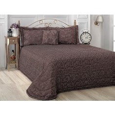 Покрывало Karna жаккард стеганое Lara 260x260 +2 наволочки 50x70+5 (842)