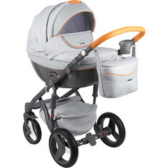Коляска 3 в 1 Adamex MONTE CARBON серый+оранжевый D35 / а.к. F-2 GL000573024