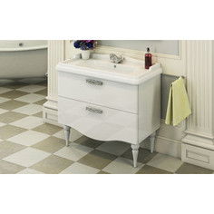 Тумба с раковиной Comforty Монако 97 белый глянец (4136346)