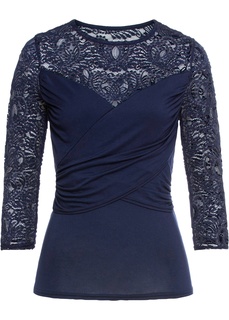 Футболка с кружевом Bonprix