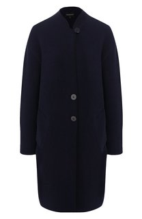 Пальто из смеси шерсти и хлопка Emporio Armani