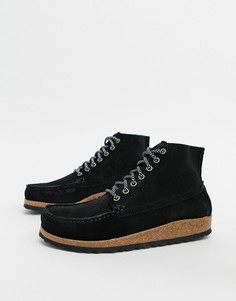 Черные ботинки на плоской подошве Birkenstock-Черный