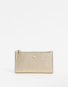 Кредитница с золотистыми блестками и кошелек для монет Kate Spade Burgess-Золотой