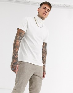 Белая плотная водолазка из органического хлопка ASOS DESIGN-Белый