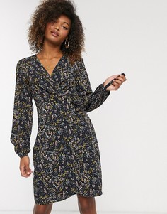 Платье с запахом и цветочным принтом Vero Moda-Мульти