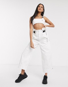 Комбинируемые спортивные брюки в стиле 90-х ASOS DESIGN-Белый