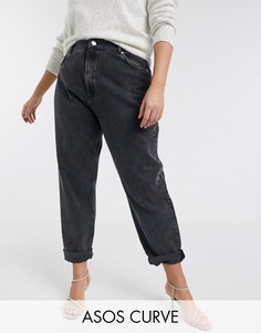 Черные джинсы в винтажном стиле с завышенной талией ASOS DESIGN Curve-Черный