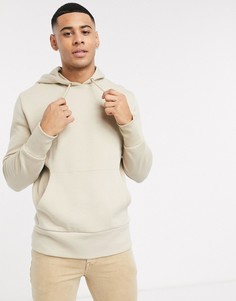 Бежевый худи в рубчик ASOS DESIGN