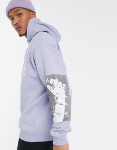 Фиолетовый спортивный худи с принтом ASOS DEISGN