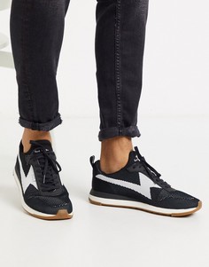 Черные трикотажные кроссовки из переработанных материалов PS Paul Smith rocket-Черный