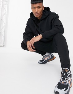 Черный спортивный oversize-костюм с худи ASOS DESIGN