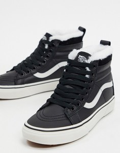 Черно-белые кожаные кроссовки Vans SK8-Hi MTE-Черный