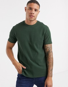 Зеленая фактурная футболка Burton Menswear-Зеленый