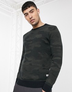 Джемпер с камуфляжным узором Produkt-Зеленый
