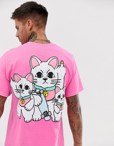 Oversize-футболка с принтом на спине New Love Club-Розовый