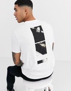 Футболка из органического кроя с принтом ASOS DESIGN-Белый