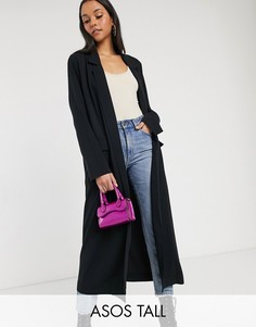 Мягкое легкое пальто ASOS DESIGN Tall-Черный