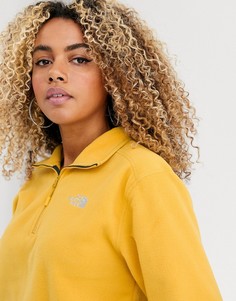 Желтый флисовый топ с короткой молнией The North Face 100 - Glacier