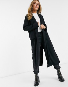 Мягкое легкое пальто ASOS DESIGN-Черный
