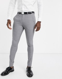 Серые брюки скинни Selected Homme-Серый